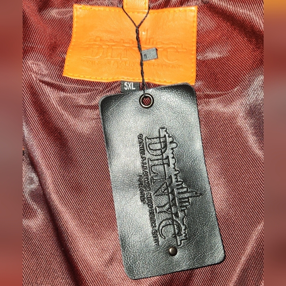 BRAND NEW DANIELS ITALIAN CUT LEATHER COAT SIZE 5XL (FITS LIKE A 3XL) - Picture 4 of 5